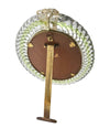 Art Deco mirror Murano green glass frame by Barovier & Toso with foglio d'oro crest