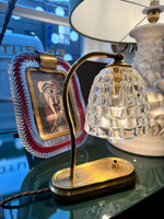 Mid century table lamps, Barovier Murano glass and brass - 1940s