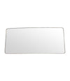 Mid Century mirror Italian brass framed 1950s with curved corners