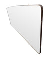 Mid Century mirror Italian brass framed 1950s with curved corners