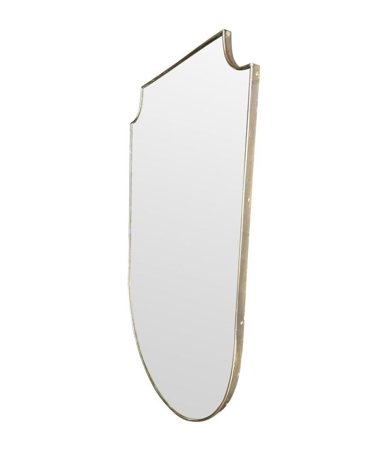Mid Century mirror shield mirror Italian 1950s