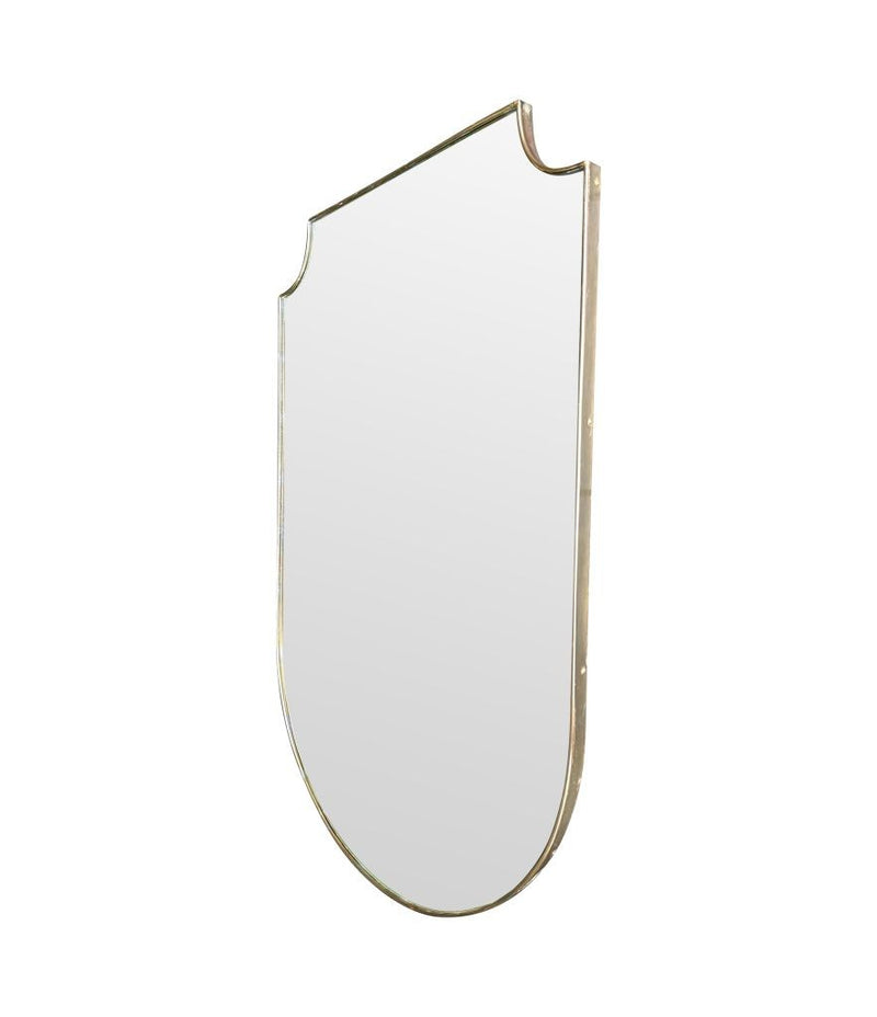 Mid Century mirror shield mirror Italian 1950s