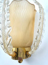 Mid Century wall sconces Murano glass and brass by Barovier and Toso - 1950s