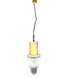 Mid century ceiling light Murano glass and brass pendant light by Gino Sarfatti and Archimede Seguso - 1950s - Italian