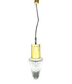 Mid century ceiling light Murano glass and brass pendant light by Gino Sarfatti and Archimede Seguso - 1950s - Italian