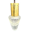 Mid century ceiling light Murano glass and brass pendant light by Gino Sarfatti and Archimede Seguso - 1950s - Italian