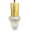 Mid century ceiling light Murano glass and brass pendant light by Gino Sarfatti and Archimede Seguso - 1950s - Italian