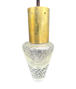 Mid century ceiling light Murano glass and brass pendant light by Gino Sarfatti and Archimede Seguso - 1950s - Italian