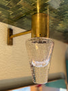 Mid century wall light Murano glass and brass by Gino Sarfatti and Archimede Seguso