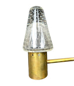 Mid century wall light Murano glass and brass by Gino Sarfatti and Archimede Seguso