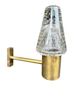 Mid century wall light Murano glass and brass by Gino Sarfatti and Archimede Seguso