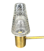 Mid century wall light Murano glass and brass by Gino Sarfatti and Archimede Seguso