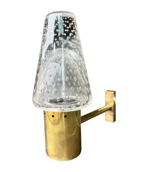 Mid century wall light Murano glass and brass by Gino Sarfatti and Archimede Seguso