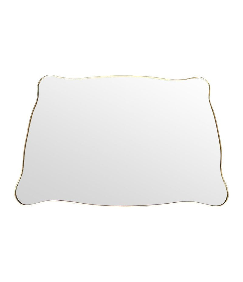 Mid century mirror brass framed Italian 1950s