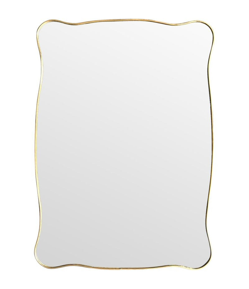 Mid century mirror brass framed Italian 1950s