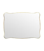 Mid century mirror brass framed Italian 1950s