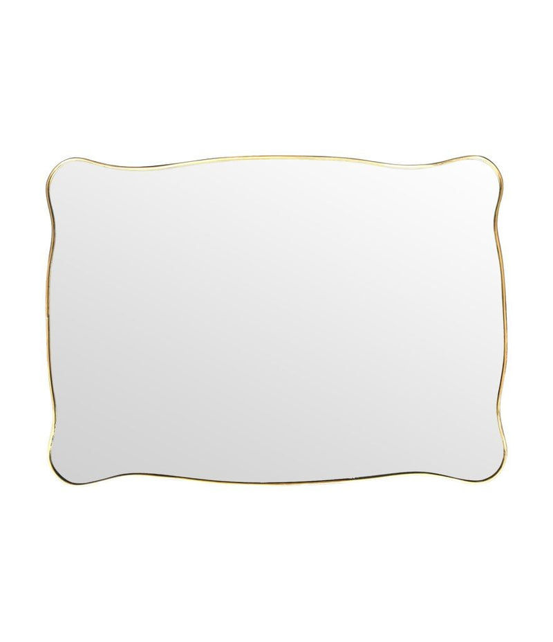 Mid century mirror brass framed Italian 1950s