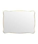 Mid century mirror brass framed Italian 1950s