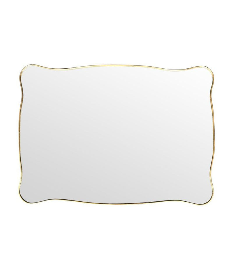 Mid century mirror brass framed Italian 1950s
