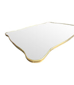 Mid century mirror brass framed Italian 1950s