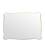 Mid century mirror brass framed Italian 1950s