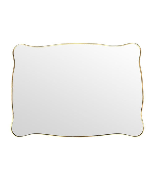 Mid century mirror brass framed Italian 1950s