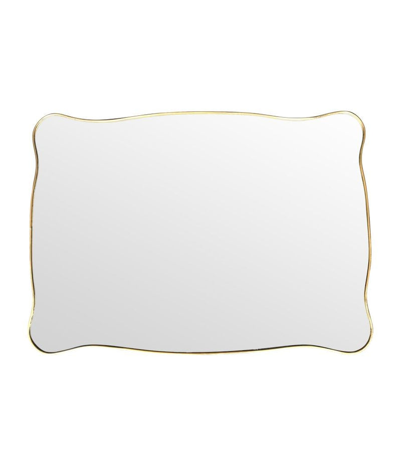 Mid century mirror brass framed Italian 1950s