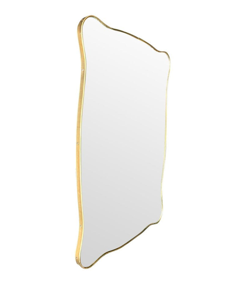 Mid century mirror brass framed Italian 1950s