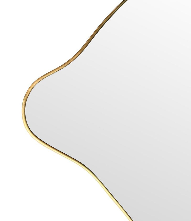 Mid century mirror brass framed Italian 1950s