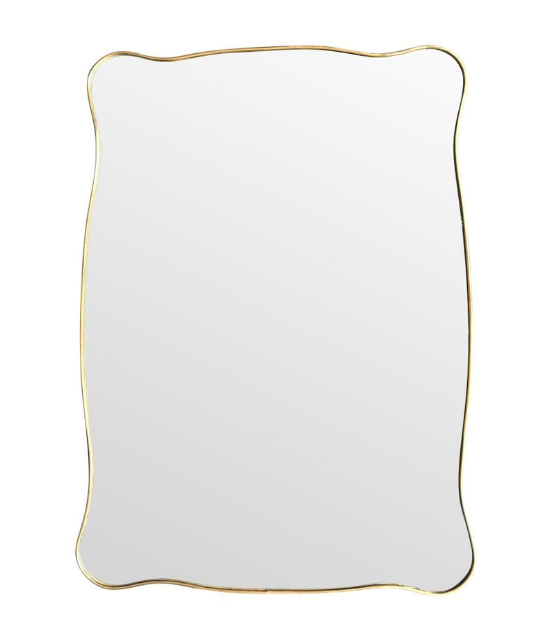 Mid century mirror brass framed Italian 1950s