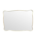 Mid century mirror brass framed Italian 1950s