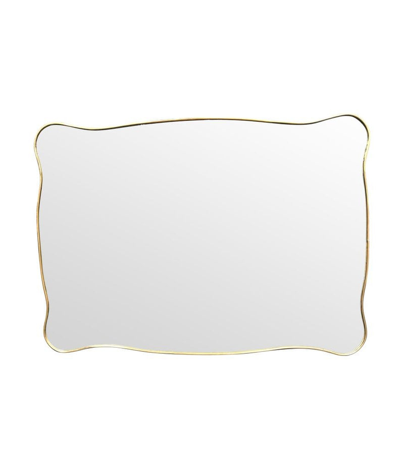 Mid century mirror brass framed Italian 1950s