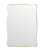 Mid century mirror brass framed Italian 1950s