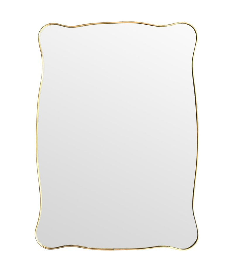 Mid century mirror brass framed Italian 1950s