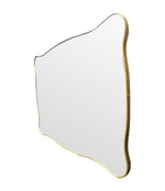Mid century mirror brass framed Italian 1950s