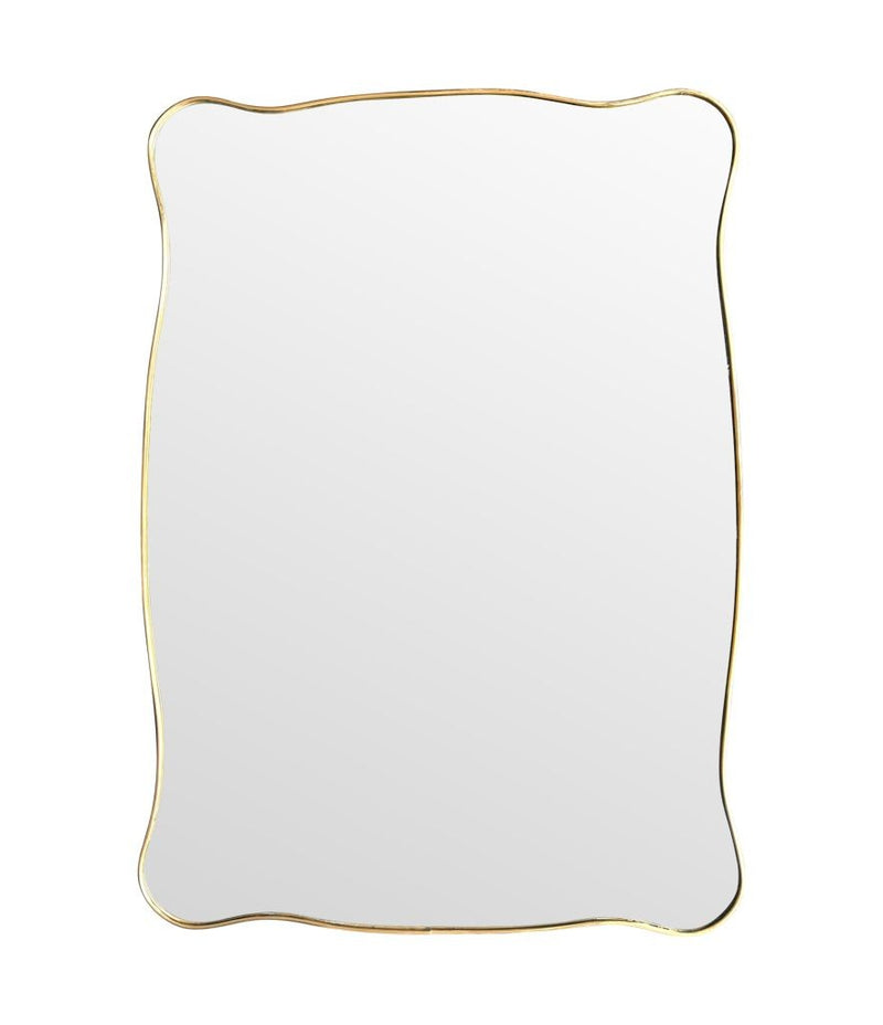 Mid century mirror brass framed Italian 1950s