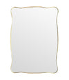 Mid century mirror brass framed Italian 1950s