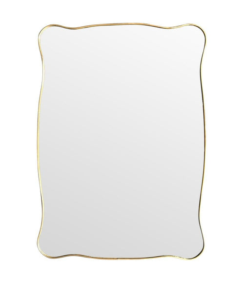 Mid century mirror brass framed Italian 1950s
