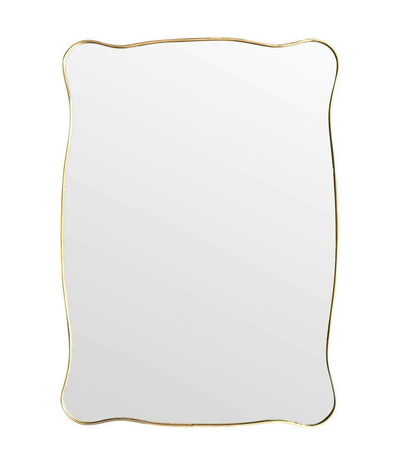Mid century mirror brass framed Italian 1950s