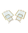 Mid Century side tables gilt wrought iron