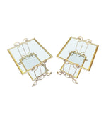 Mid Century side tables gilt wrought iron