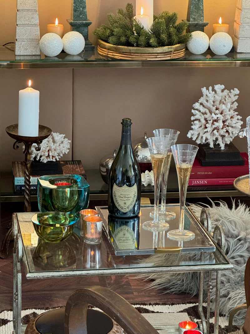 Mid Century side tables gilt wrought iron