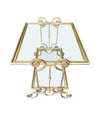 Mid Century side tables gilt wrought iron