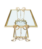 Mid Century side tables gilt wrought iron