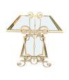 Mid Century side tables gilt wrought iron