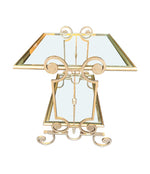 Mid Century side tables gilt wrought iron