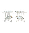 Mid Century side tables gilt wrought iron