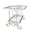Mid Century side tables gilt wrought iron