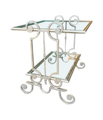Mid Century side tables gilt wrought iron