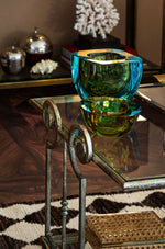 Mid Century side tables gilt wrought iron